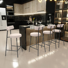 Kit 04 Banquetas Baixa Bar Cozinha Sala De Jantar Estrutura E