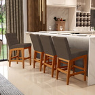 Kit 04 Banquetas Baixa Cozinha Bancada Bar Sala De Jantar Fix