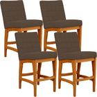 Kit 04 Banquetas Baixa Cozinha Bancada Bar Sala De Jantar Fix