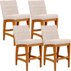 Kit 04 Banquetas Baixa Cozinha Bancada Bar Sala De Jantar Fix