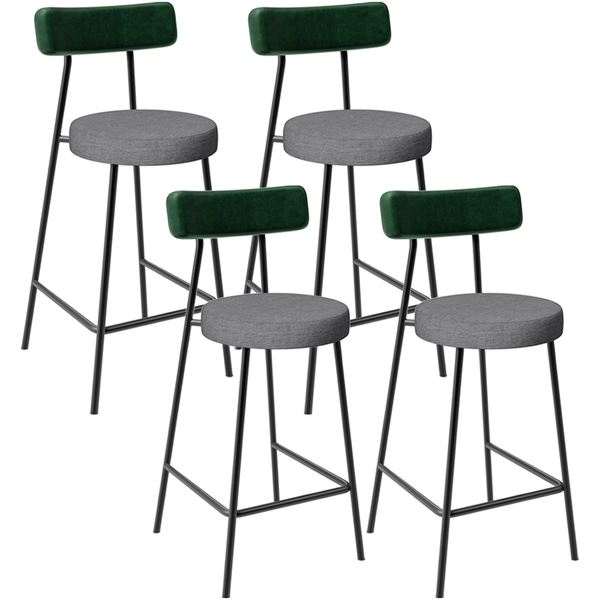 Kit 04 Banquetas Baixa Cozinha E Sala Jantar Bancada Milão L0