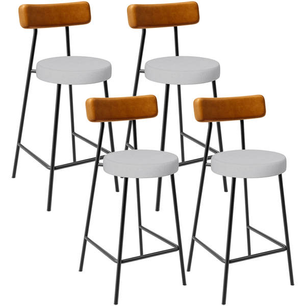 Kit 04 Banquetas Baixa Cozinha E Sala Jantar Bancada Milão L0