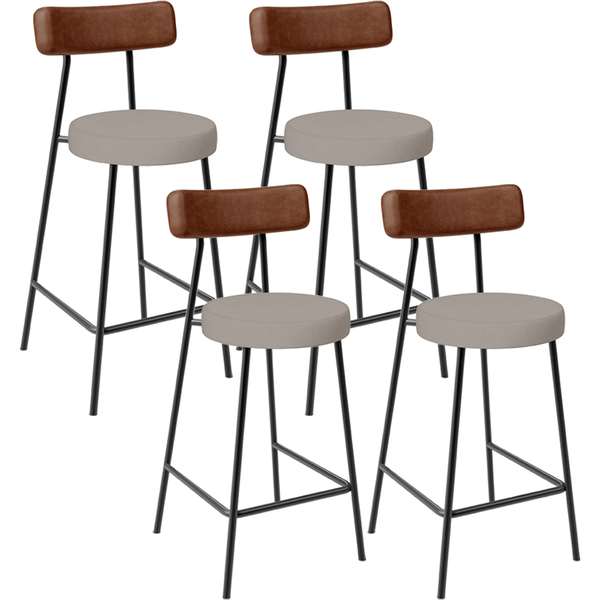 Kit 04 Banquetas Baixa Cozinha Sala De Jantar Milão L02 Courí