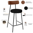 Kit 04 Banquetas Baixa Cozinha Sala De Jantar Milão L02 Courí