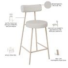 Kit 04 Banquetas Baixa Cozinha Sala Jantar Bancada Milão Aren