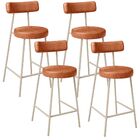 Kit 04 Banquetas Baixa Cozinha Sala Jantar Bancada Milão Aren