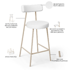 Kit 04 Banquetas Baixa Cozinha Sala Jantar Bancada Milão Aren