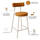 Kit 04 Banquetas Baixa Cozinha Sala Jantar Bancada Milão Aren