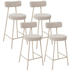 Kit 04 Banquetas Baixa Cozinha Sala Jantar Bancada Milão Aren