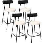 Kit 04 Banquetas Baixa Cozinha Sala Jantar Bancada Milão L02