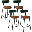 Kit 04 Banquetas Baixa Cozinha Sala Jantar Bancada Milão L02