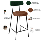 Kit 04 Banquetas Baixa Cozinha Sala Jantar Bancada Milão L02