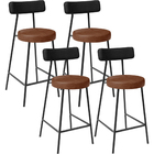 Kit 04 Banquetas Baixa Cozinha Sala Jantar Bancada Milão L02