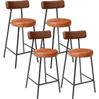 Kit 04 Banquetas Baixa Cozinha Sala Jantar Bancada Milão L02