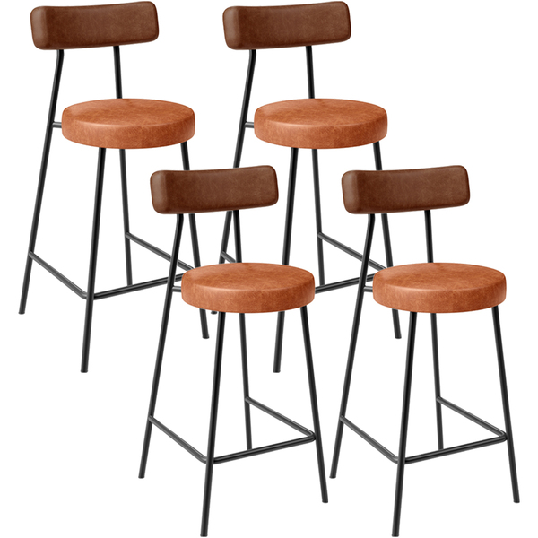 Kit 04 Banquetas Baixa Cozinha Sala Jantar Bancada Milão L02