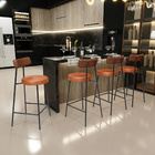 Kit 04 Banquetas Baixa Cozinha Sala Jantar Bancada Milão L02