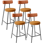 Kit 04 Banquetas Baixa Cozinha Sala Jantar Bancada Milão L02