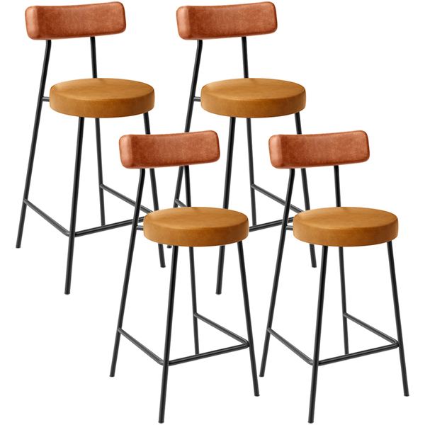 Kit 04 Banquetas Baixa Cozinha Sala Jantar Bancada Milão L02