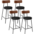 Kit 04 Banquetas Baixa Cozinha Sala Jantar Bancada Milão L02