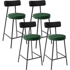 Kit 04 Banquetas Baixa Cozinha Sala Jantar Bancada Milão L02