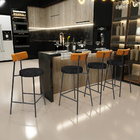 Kit 04 Banquetas Baixa Cozinha Sala Jantar Milão L02 Couríssi