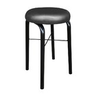 Kit 04 Banquetas Baixa Manu Corino Preto D'rossi