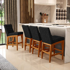 Kit 04 Banquetas Baixa Para Cozinha Bancada Bar Sala Jantar F