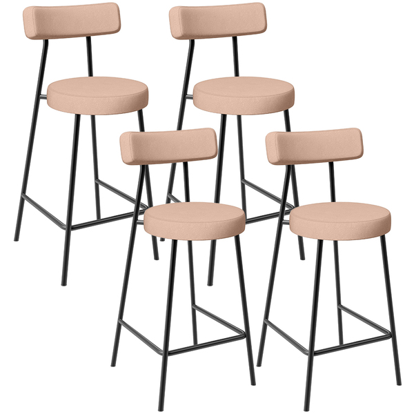 Kit 04 Banquetas Baixa Para Cozinha Sala De Jantar Bar Bancad