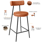 Kit 04 Banquetas Baixa Para Cozinha Sala De Jantar Bar Bancad