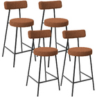 Kit 04 Banquetas Baixa Para Cozinha Sala De Jantar Bar Milão