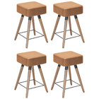 Kit 04 Banquetas Baixas Decorativas Rio 50x32cm Com Pés Palit