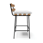 Kit 04 Banquetas Costela Corano Base Metálica Preto J01 - D'r