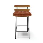 Kit 04 Banquetas Costela Corano Base Metálica Preto J01 - D'r