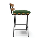 Kit 04 Banquetas Costela Suede Base Metálica Preto J01 - D'ro