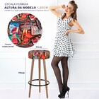 Kit 04 Banquetas Cozinha Londres Estofada D-33 Com Pés De Mad