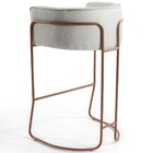 Kit 04 Banquetas Decorativa Fixa Base De Aço Cobre Betina D02