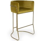 Kit 04 Banquetas Decorativa Fixa Base De Aço Ouro Fosco Betin