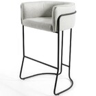 Kit 04 Banquetas Decorativa Fixa Base De Aço Preto Betina D02