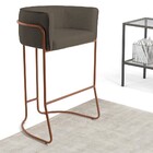 Kit 04 Banquetas Decorativas Fixa Base De Aço Cobre Betina D0