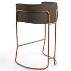 Kit 04 Banquetas Decorativas Fixa Base De Aço Cobre Betina D0