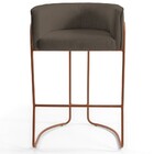 Kit 04 Banquetas Decorativas Fixa Base De Aço Cobre Betina D0