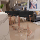 Kit 04 Banquetas Decorativas Fixa Base De Aço Cobre Betina D0