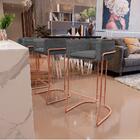 Kit 04 Banquetas Decorativas Fixa Base De Aço Cobre Betina D0