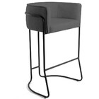 Kit 04 Banquetas Decorativas Fixa Base De Aço Preto Betina D0