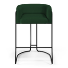 Kit 04 Banquetas Decorativas Fixa Base De Aço Preto Betina D0