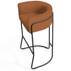 Kit 04 Banquetas Decorativas Fixa Base De Aço Preto Betina D0