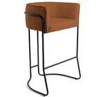 Kit 04 Banquetas Decorativas Fixa Base De Aço Preto Betina D0