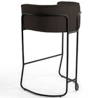 Kit 04 Banquetas Decorativas Fixa Base De Aço Preto Betina D0