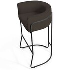 Kit 04 Banquetas Decorativas Fixa Base De Aço Preto Betina D0