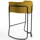 Kit 04 Banquetas Decorativas Fixa Base De Aço Preto Betina D0